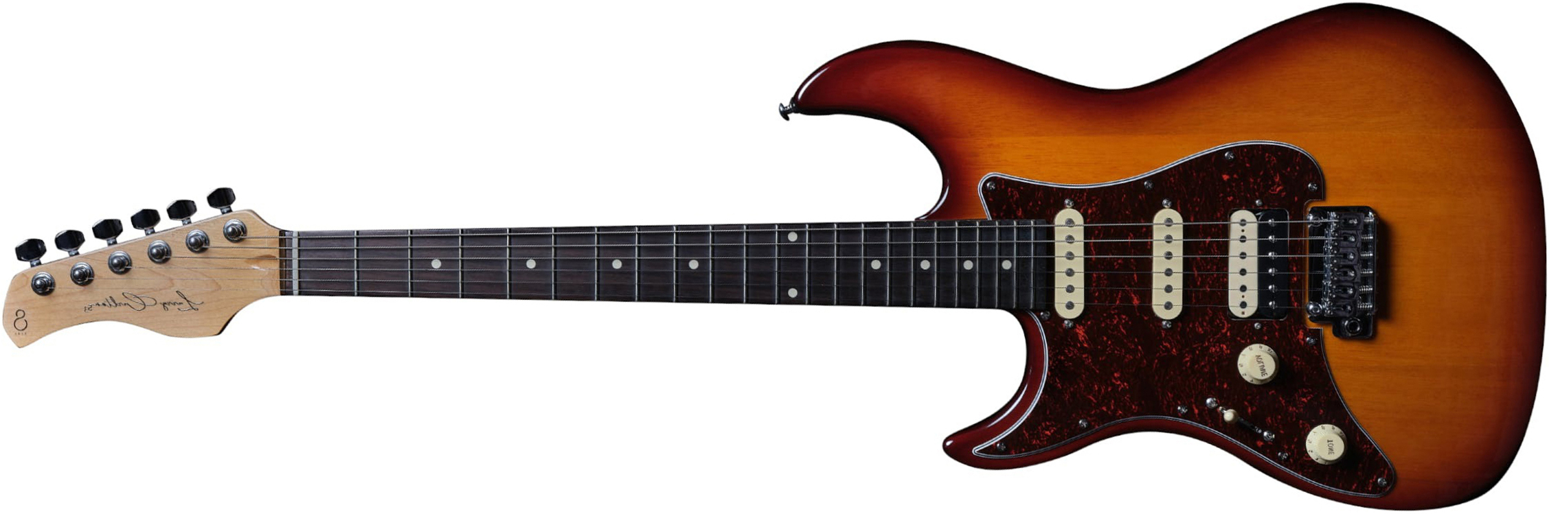 Sire Larry Carlton S3 Lh Signature Gaucher Hss Trem Rw - Tobacco Sunburst - Linkshandige elektrische gitaar - Main picture