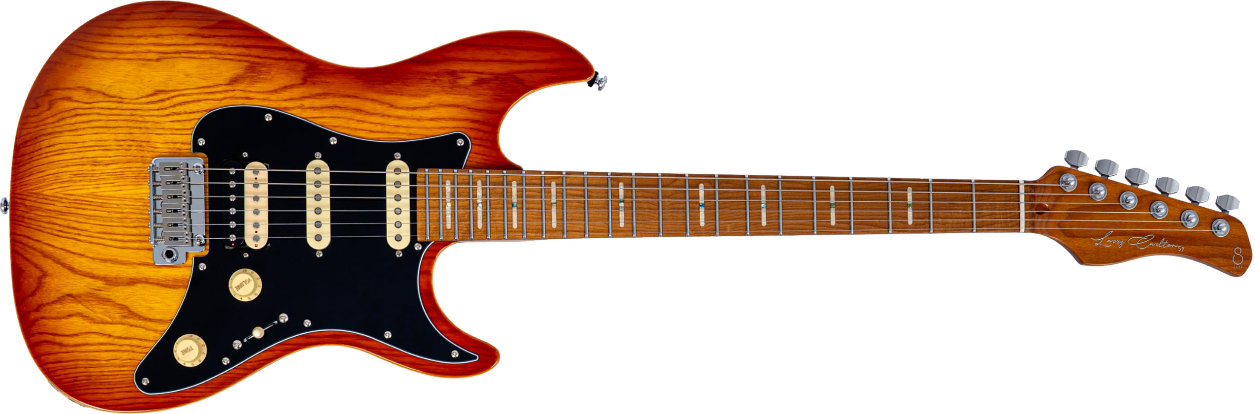 Sire Larry Carlton S7 Ash Top 3s Trem Mn - Amber Burst - Elektrische gitaar in Strat vorm - Main picture