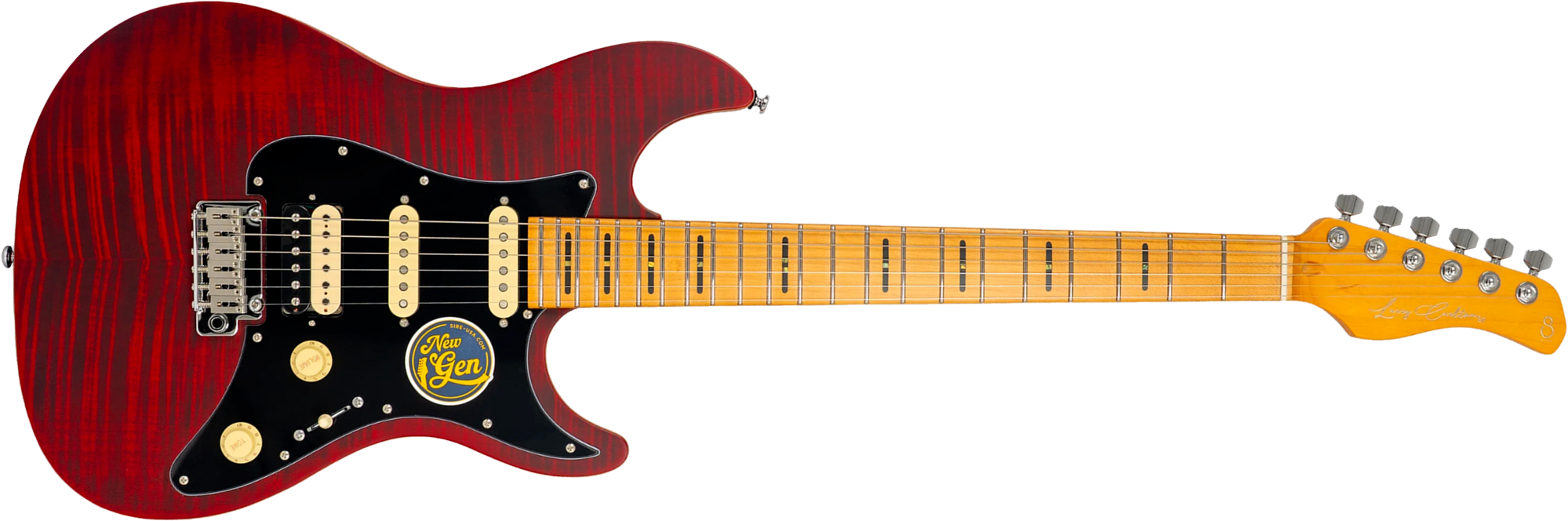 Sire Larry Carlton S7 Fm New Gen Hss Trem Mn - See Through Red - Elektrische gitaar in Strat vorm - Main picture