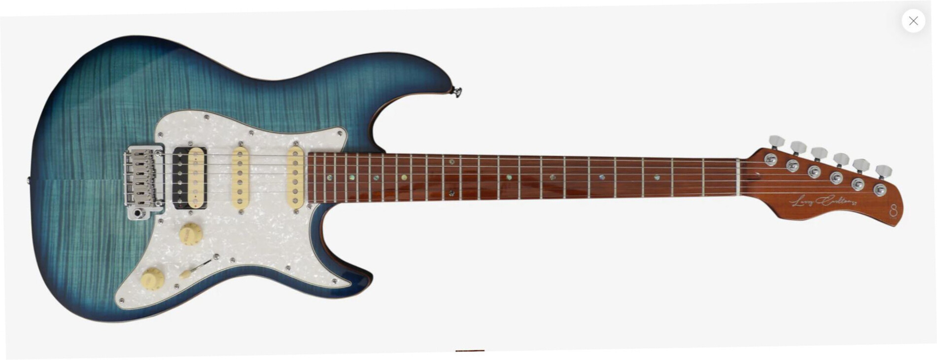 Sire Larry Carlton S7 Fm Signature Hss Trem Mn - Trans Blue - Elektrische gitaar in Str-vorm - Main picture