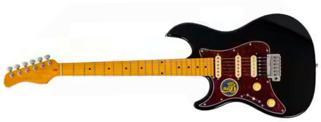Sire Larry Carlton S7 Hss Lh Gaucher New Gen Trem Mn - Black - Elektrische gitaar in Strat vorm - Main picture