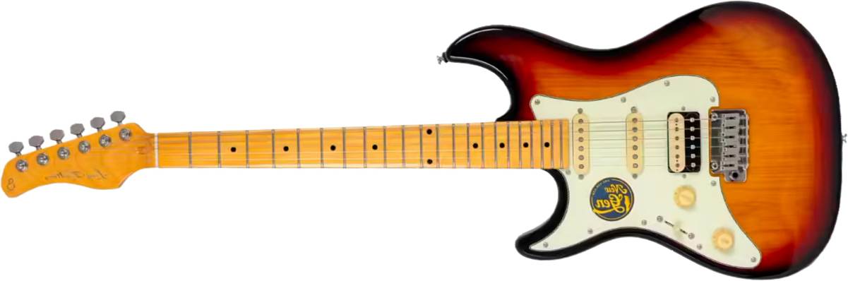 Sire Larry Carlton S7 Hss Lh Gaucher New Gen Trem Mn - 3 Tone Sunburst - Elektrische gitaar in Strat vorm - Main picture
