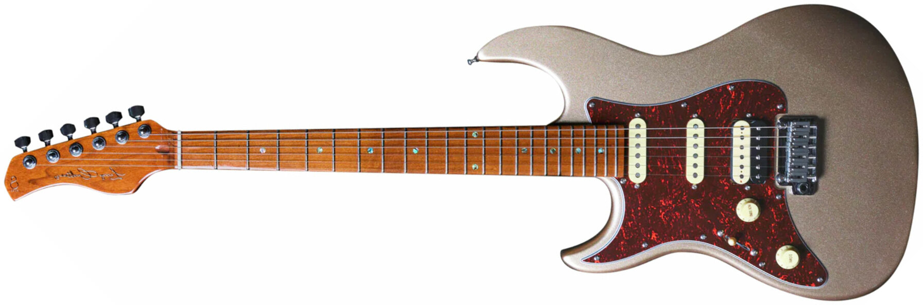 Sire Larry Carlton S7 Lh Signature Gaucher Hss Trem Mn - Champagne Gold Metal - Elektrische gitaar in Str-vorm - Main picture