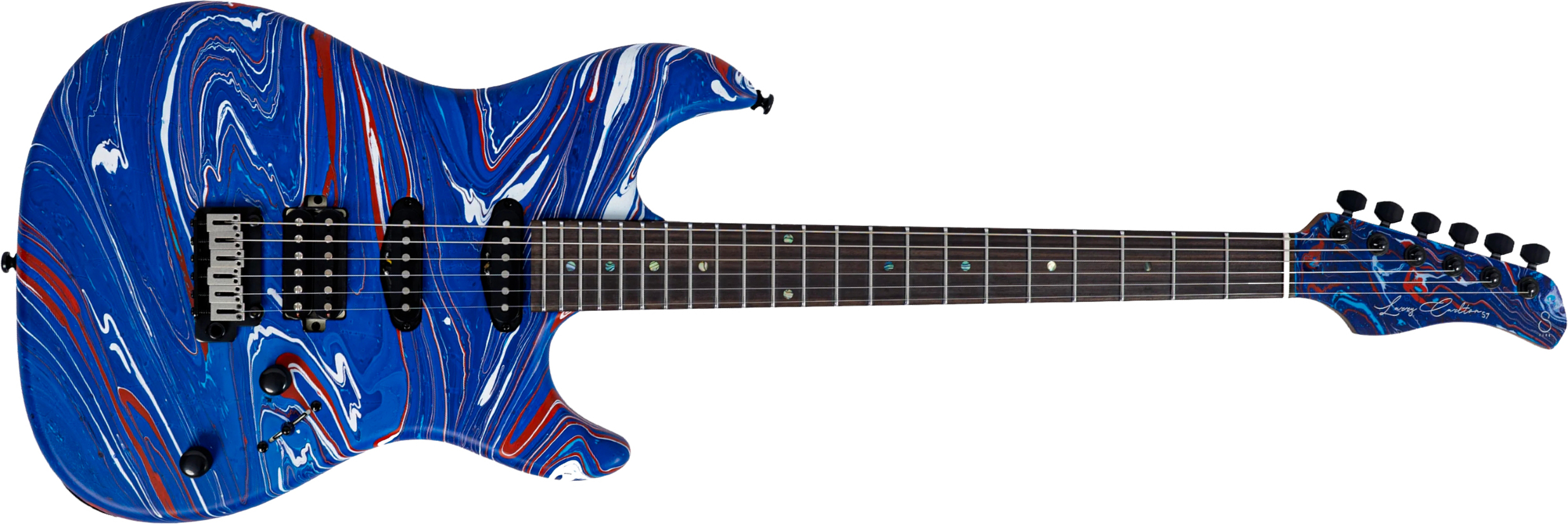 Sire Larry Carlton S7 Sw Hss Trem Rw - Blue Swirl - Elektrische gitaar in Strat vorm - Main picture