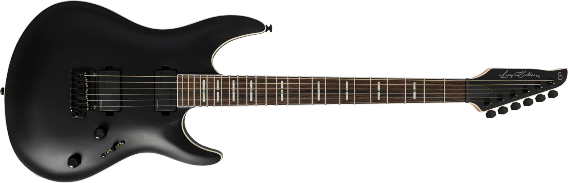Sire Larry Carlton Y10 2h Fishman Fluence Trem Eb - Black Satin - Elektrische gitaar in Strat vorm - Main picture