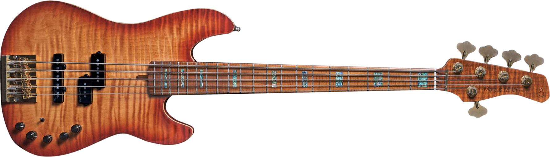 Sire Marcus Miller P10dx 5st 5c Active Mn - Tobacco Sunburst - Solid body elektrische bas - Main picture