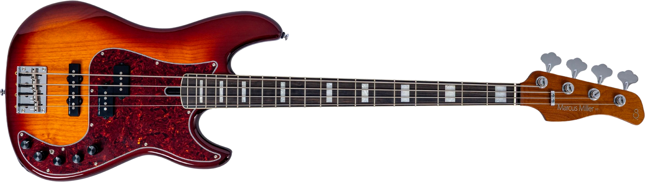 Sire Marcus Miller P7 New Gen 4st Fretless Active Eb - Tobacco Sunburst - Solid body elektrische bas - Main picture