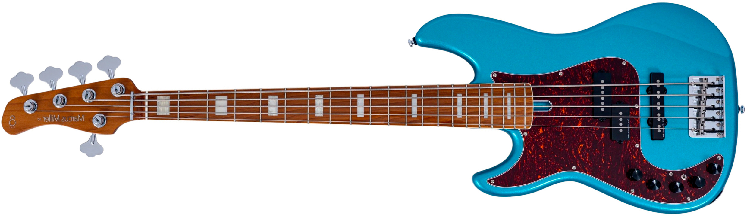 Sire Marcus Miller P7 New Gen 5st Lh 5c Gaucher Active Eb - Tide Pool - Solid body elektrische bas - Main picture