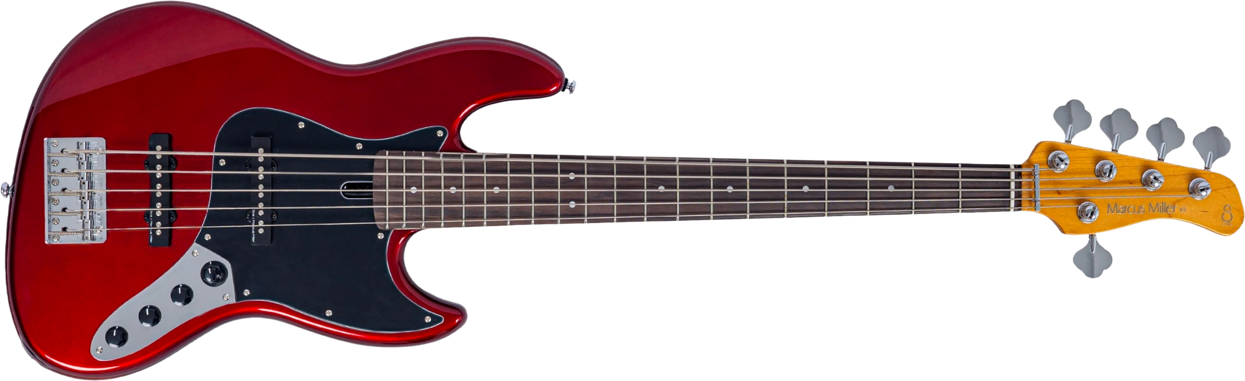 Sire Marcus Miller V3 New Gen 5st 5c Active Rw - Candy Apple Red - Solid body elektrische bas - Main picture