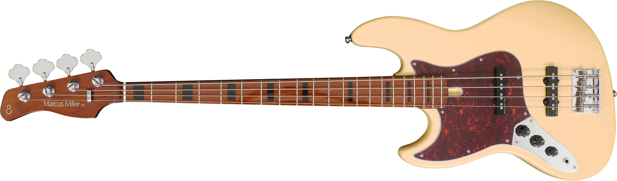 Sire Marcus Miller V5 4st Lh Gaucher Mn - Vintage White - Solid body elektrische bas - Main picture