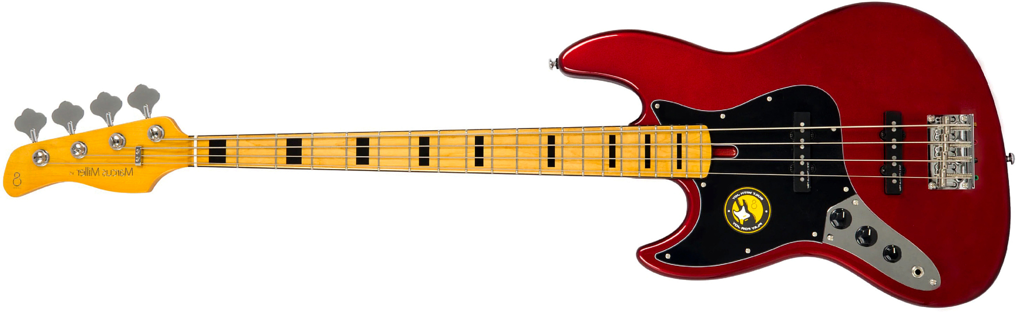 Sire Marcus Miller V5 4st Lh Gaucher Mn - Candy Apple Red - Solid body elektrische bas - Main picture