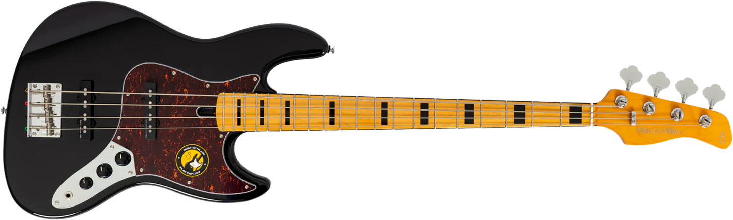 Sire Marcus Miller V5 Alder 4st Fretless Mn - Black - Solid body elektrische bas - Main picture