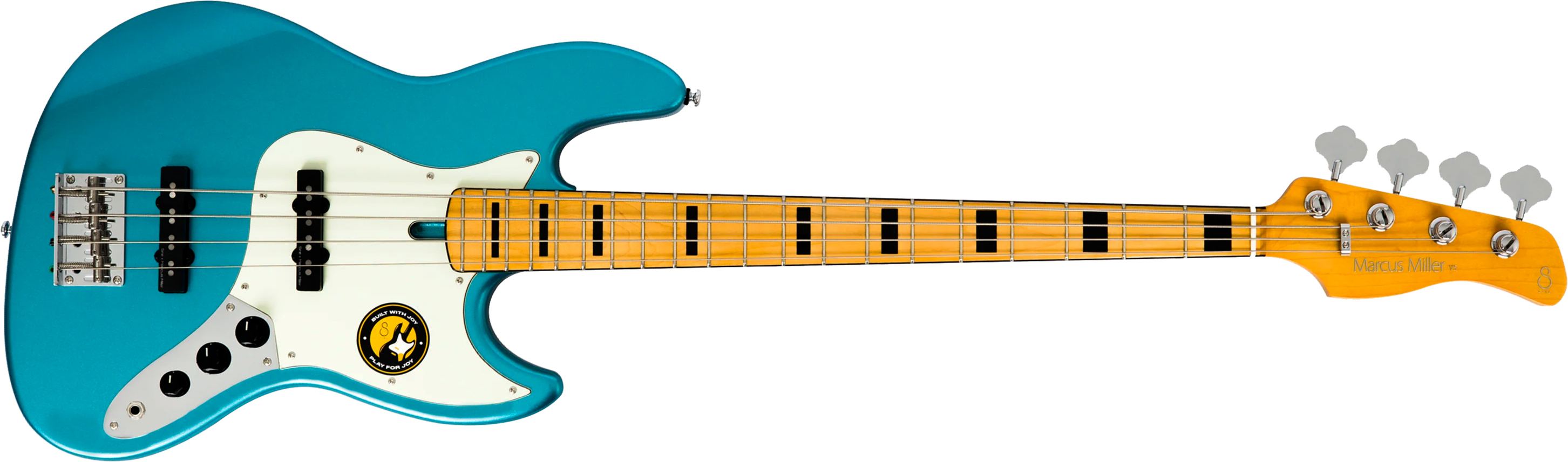 Sire Marcus Miller V5 Alder 4st Fretless Mn - Tide Pool - Solid body elektrische bas - Main picture