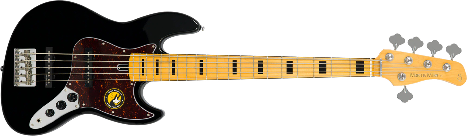Sire Marcus Miller V5 Alder 5st 5c Mn - Black - Solid body elektrische bas - Main picture