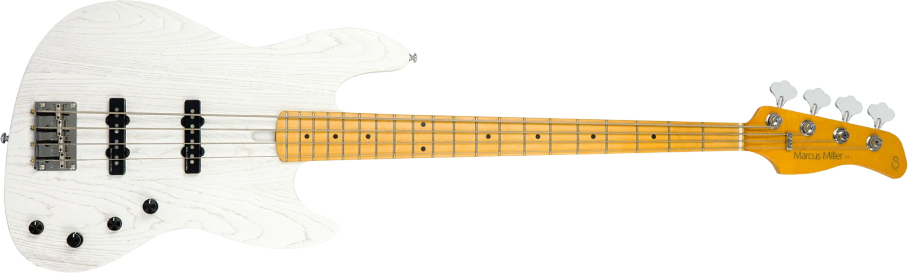 Sire Marcus Miller V6 4st Active Mn - Antique White - Solid body elektrische bas - Main picture