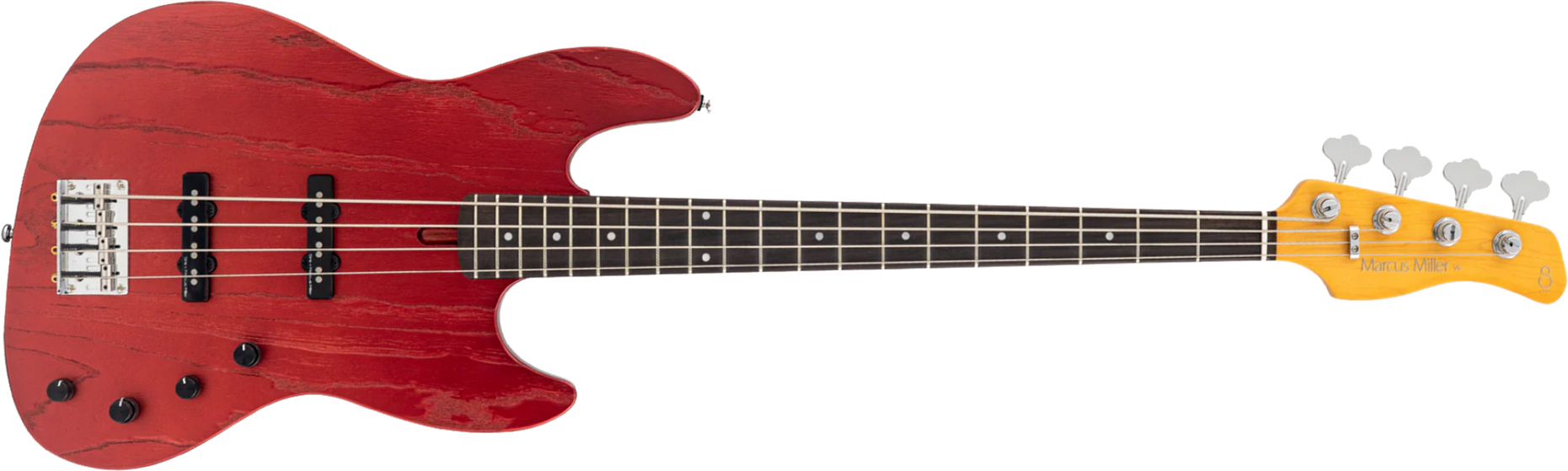 Sire Marcus Miller V6 4st Active Rw - Candy Apple Red - Solid body elektrische bas - Main picture