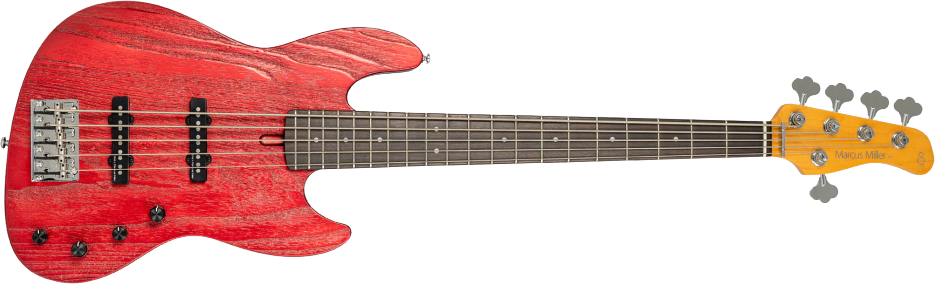 Sire Marcus Miller V6 5st 5c Active Rw - Candy Apple Red - Solid body elektrische bas - Main picture