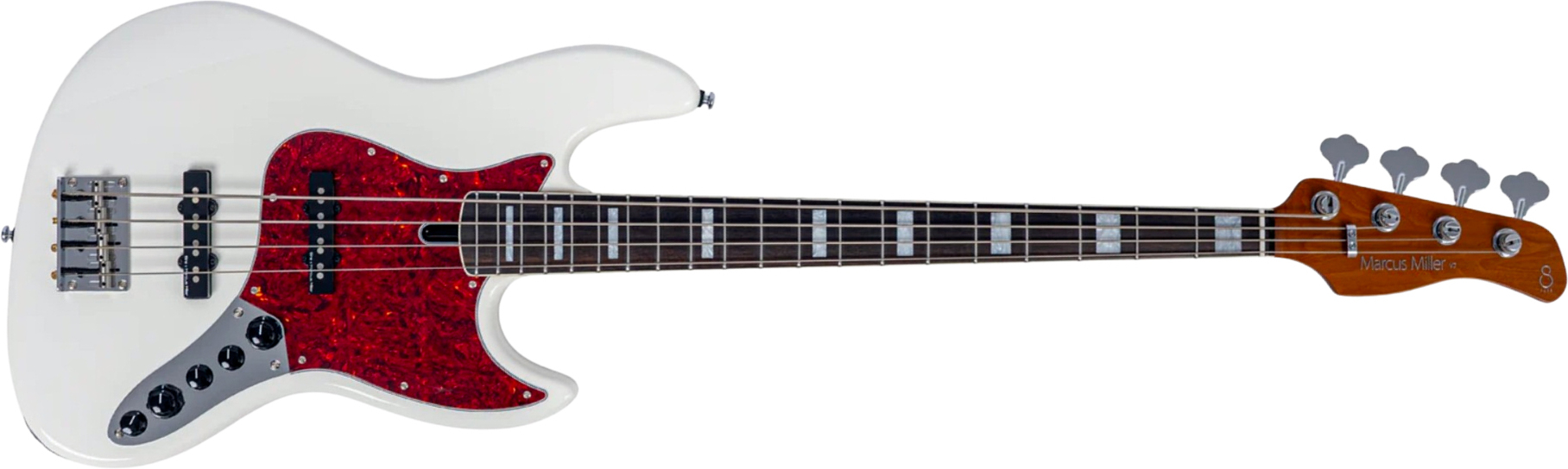 Sire Marcus Miller V7 Alder 2nd Gen 4st 4c Active Eb - Antique White - Solid body elektrische bas - Main picture