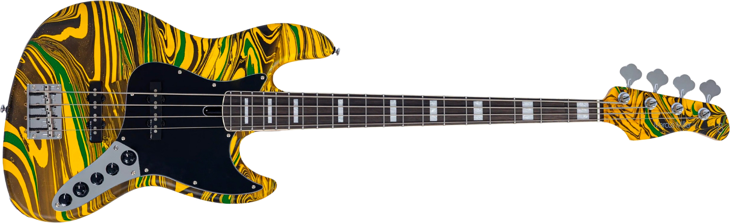 Sire Marcus Miller V7 Alder 2nd Gen 4st 4c Active Eb - Yellow Swirl - Solid body elektrische bas - Main picture