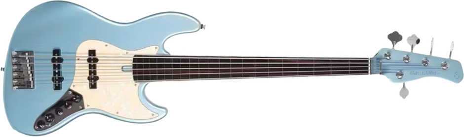 Sire Marcus Miller V7 Alder 5st Fl 2nd Gen. 5c Fretless Eb Sans Housse - Lake Placid Blue - Solid body elektrische bas - Main picture
