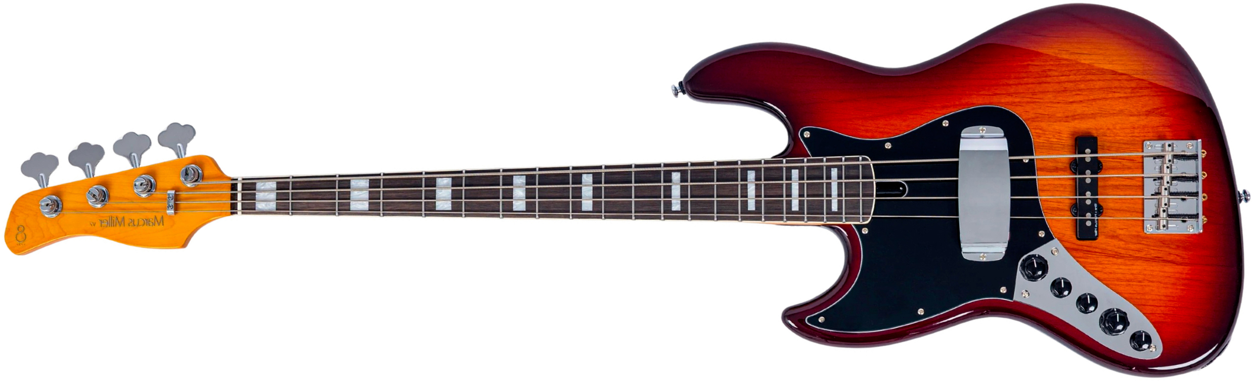 Sire Marcus Miller V7 Alder New Gen 4st Lh 4c Gaucher Active Eb - Tobacco Sunburst - Solid body elektrische bas - Main picture
