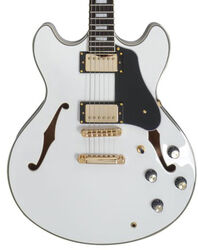 Semi hollow elektriche gitaar Sire Larry Carlton H7 - White