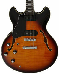 Linkshandige elektrische gitaar Sire Larry Carlton H7V LH - Vintage sunburst