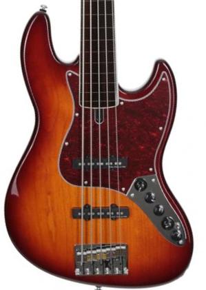 Solid body elektrische bas Sire Marcus Miller V7 Alder 5ST 5-String Fretless (2nd Gen) - Tobacco sunburst