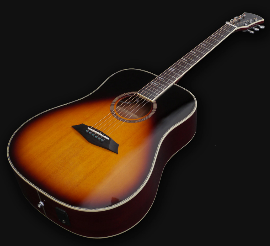 Sire Larry Carlton A4-d Dreadnought Epicea Acajou Rw - Vintage Sunburst - Elektro-akoestische gitaar - Variation 1