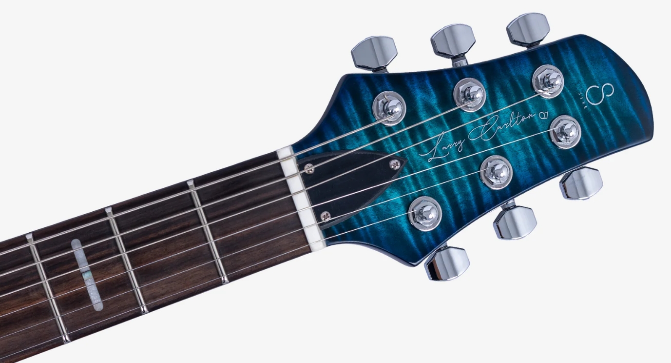 Sire Larry Carlton Q7 2h Ht Eb - Transparent Blue - Semi hollow elektriche gitaar - Variation 3