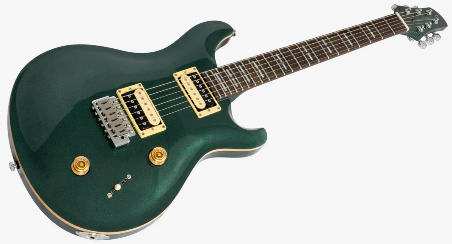 Sire Larry Carlton Q7 Lh Gaucher 2h Trem Eb - Metallic Green - Double cut gitaar - Variation 2