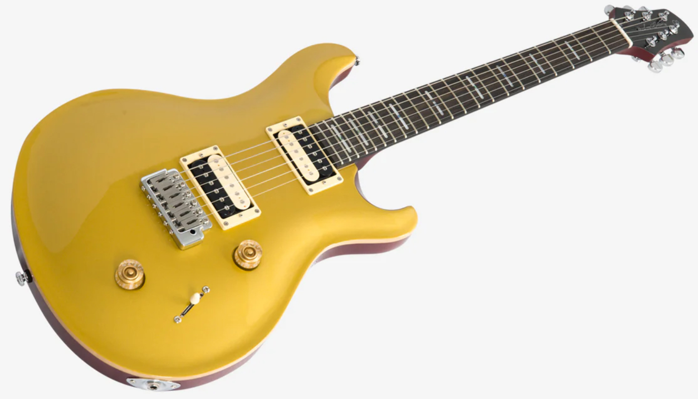 Sire Larry Carlton Q7 Lh Gaucher 2h Trem Eb - Metallic Gold - Double cut gitaar - Variation 2