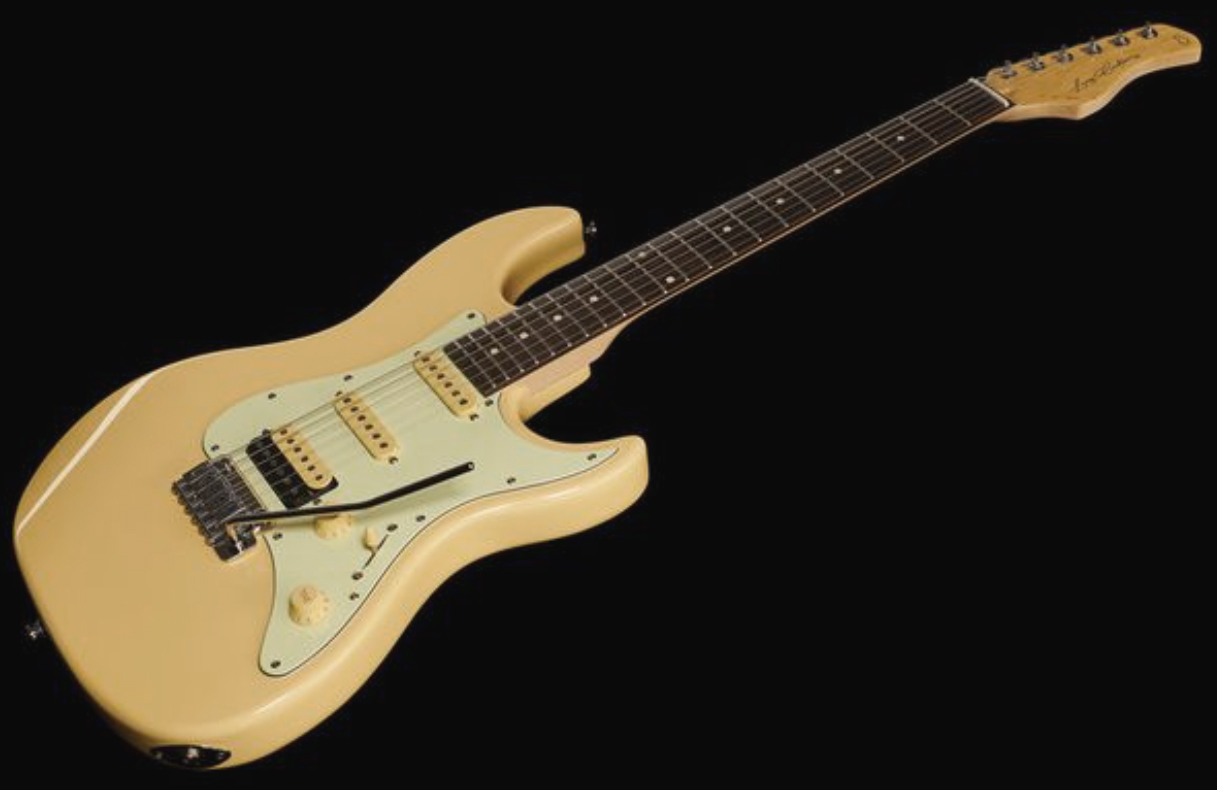 Sire Larry Carlton S3 Lh Signature Gaucher Hss Trem Rw - Vintage White - Linkshandige elektrische gitaar - Variation 1