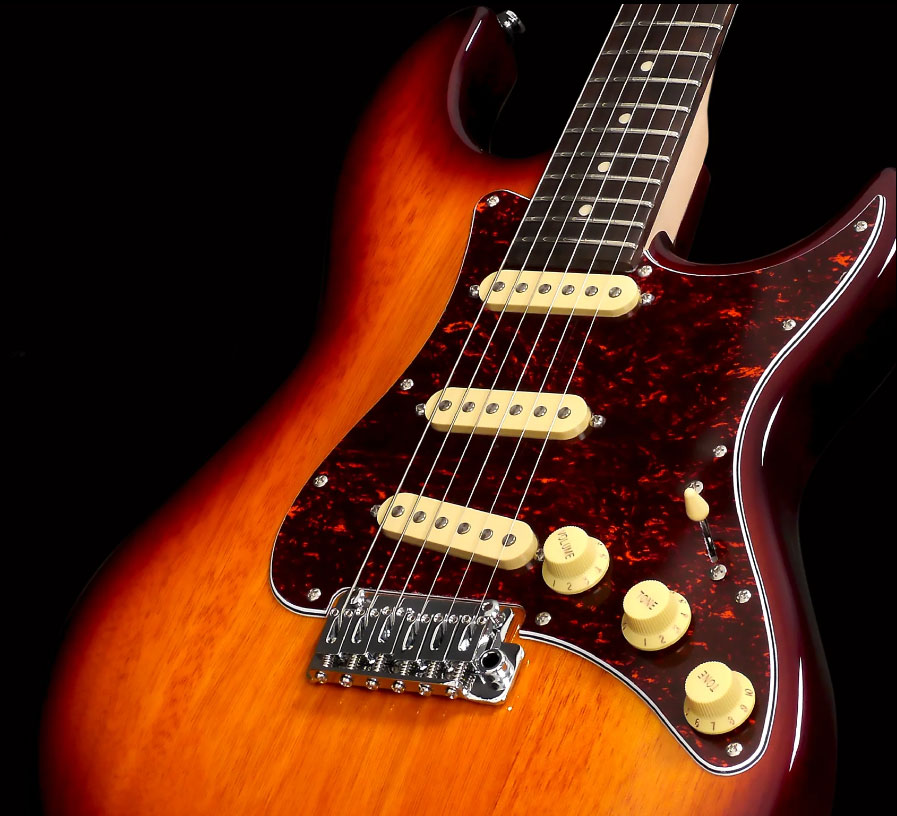 Sire Larry Carlton S3 Sss Lh Signature Gaucher 3s Trem Rw - Tobacco Sunburst - Elektrische gitaar in Str-vorm - Variation 2