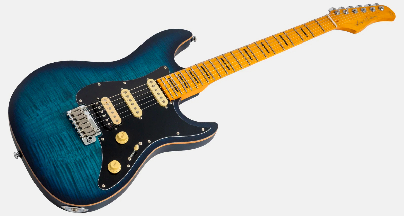 Sire Larry Carlton S7 Fm New Gen Hss Trem Mn - Transparent Blue Satin - Elektrische gitaar in Strat vorm - Variation 2