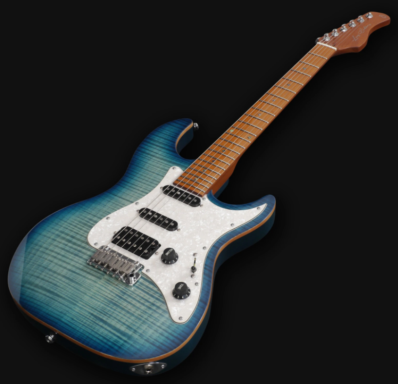 Sire Larry Carlton S7 Fm Signature Hss Trem Mn - Trans Blue - Elektrische gitaar in Str-vorm - Variation 1