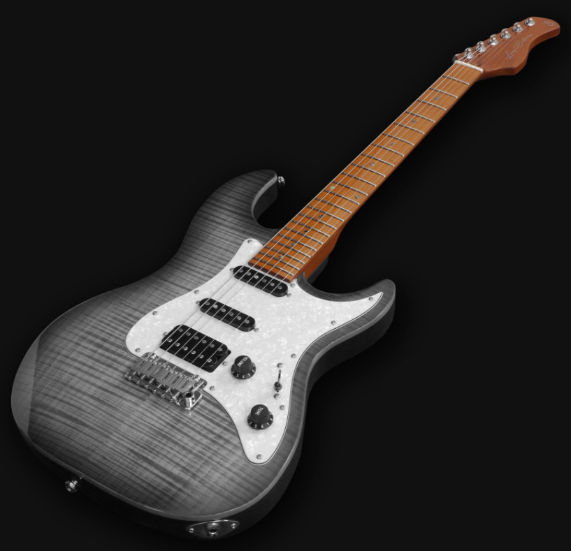 Sire Larry Carlton S7 Fm Signature Hss Trem Mn - Trans Black - Elektrische gitaar in Str-vorm - Variation 2