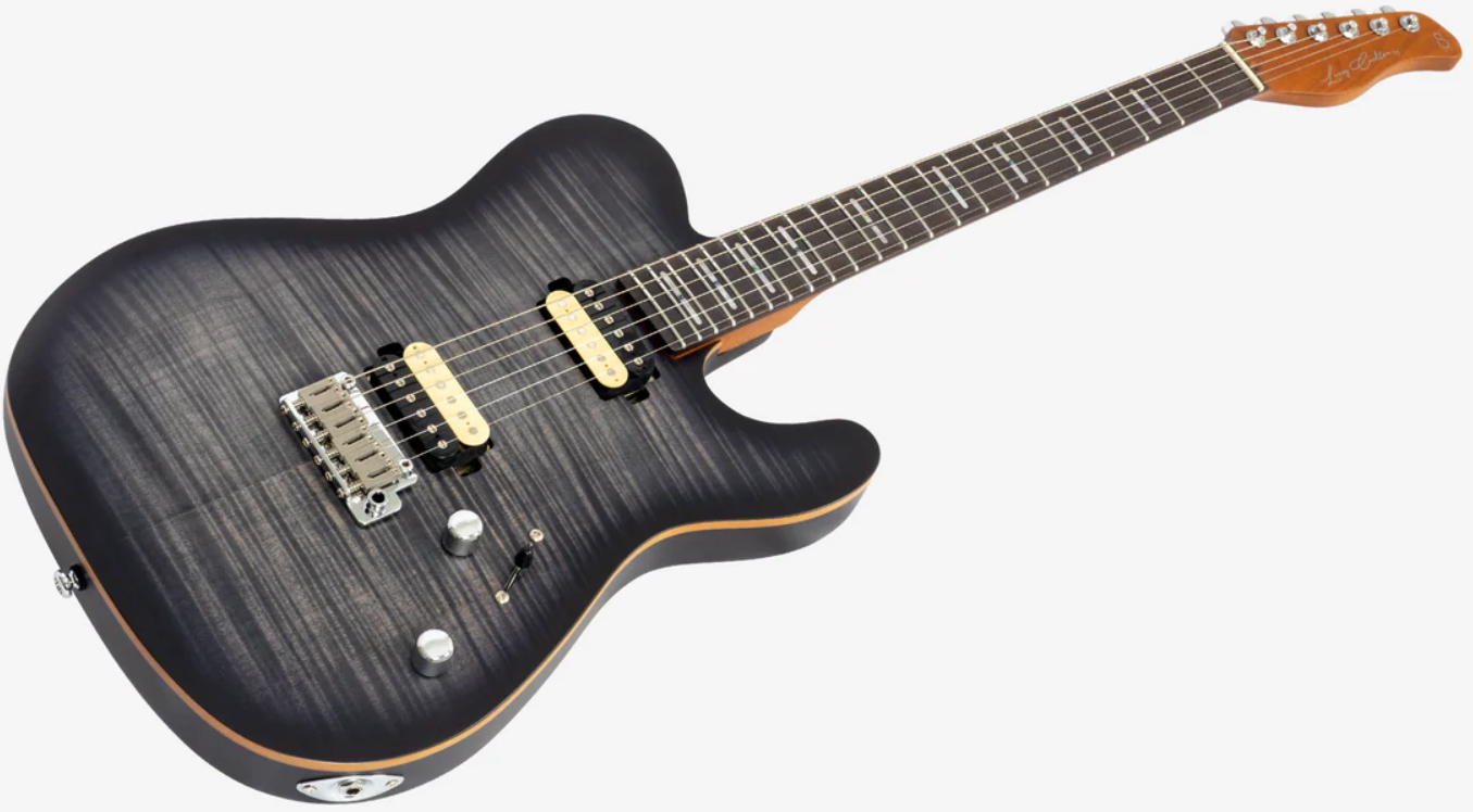 Sire Larry Carlton T7 Fm New Gen 2h Trem Rw - Transparent Black - Televorm elektrische gitaar - Variation 2