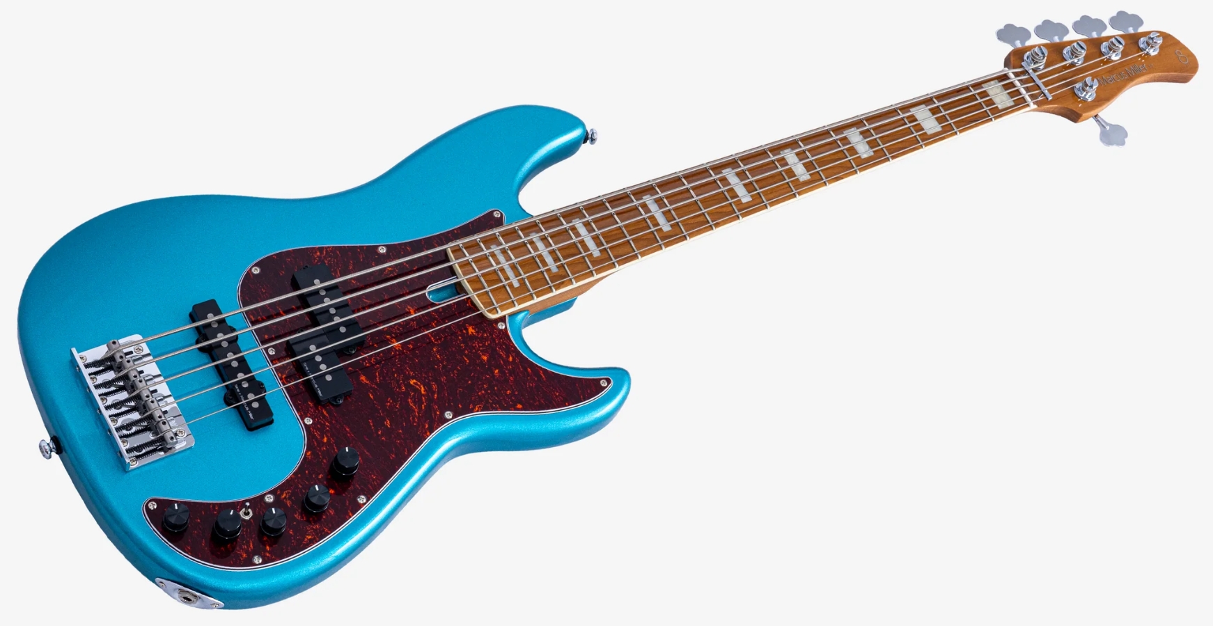Sire Marcus Miller P7 New Gen 5st Lh 5c Gaucher Active Eb - Tide Pool - Solid body elektrische bas - Variation 2