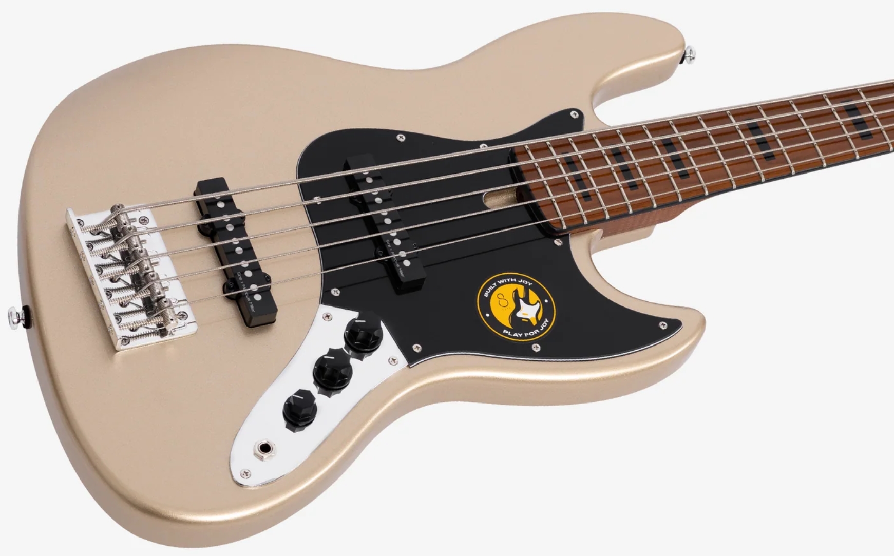 Sire Marcus Miller V5 5st Lh 5c Gaucher Mn - Champagne Gold Metallic - Solid body elektrische bas - Variation 2