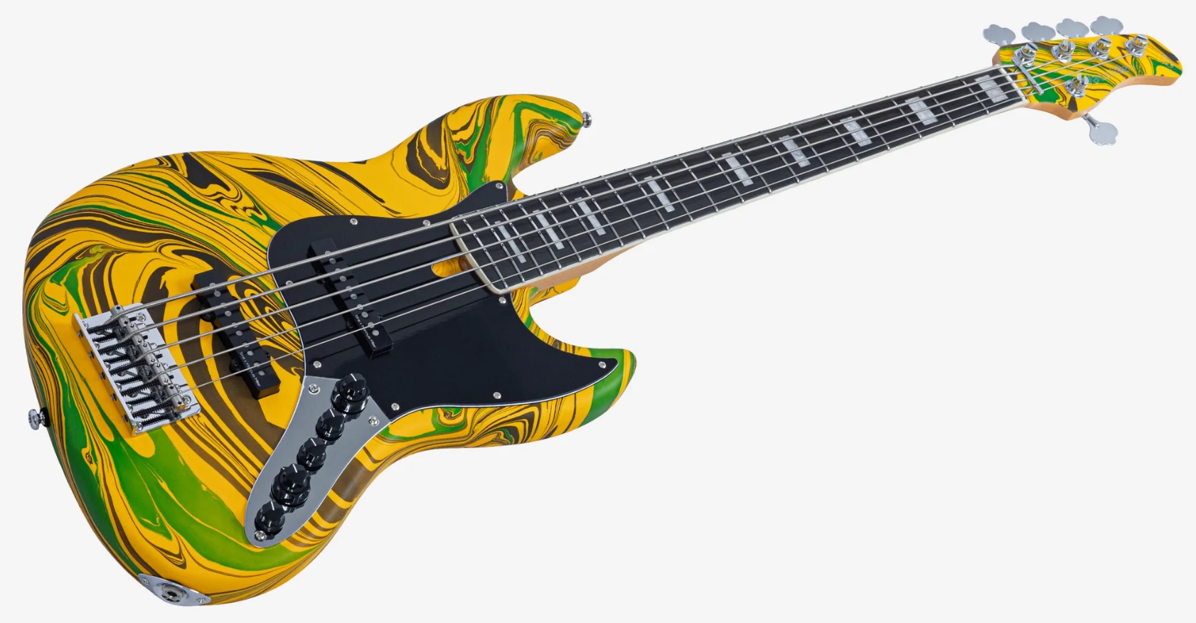Sire Marcus Miller V7 Alder 2nd Gen 5st 5c Active Eb - Yellow Swirl - Solid body elektrische bas - Variation 2