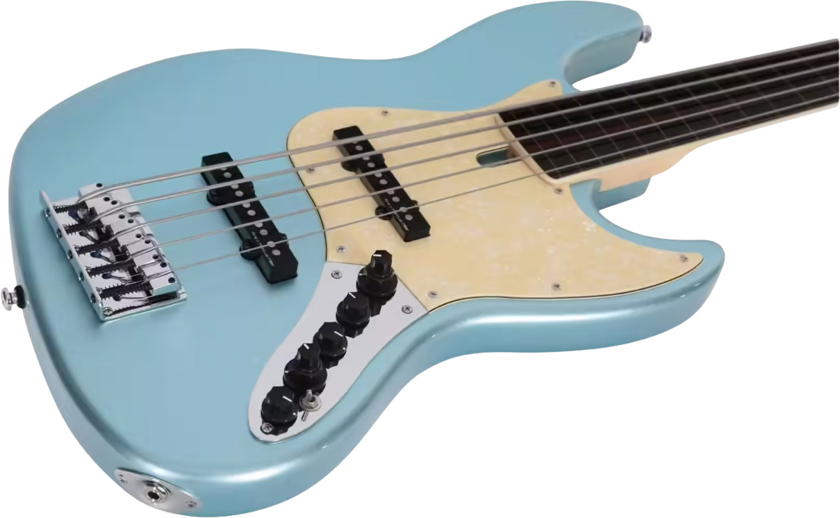Sire Marcus Miller V7 Alder 5st Fl 2nd Gen. 5c Fretless Eb Sans Housse - Lake Placid Blue - Solid body elektrische bas - Variation 2