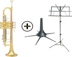 Studie trompet Sml TP500 Sib Etudiant + stand + pupitre
