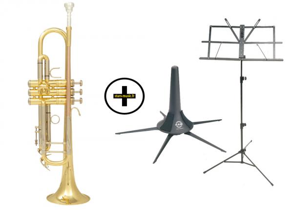 Studie trompet Sml TP500 Sib Etudiant + stand + pupitre