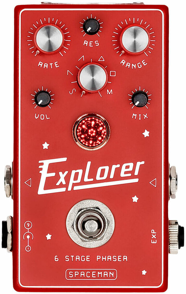Spaceman Effects Explorer 6 Stage Phaser Red - Modulation/chorus/flanger/phaser en tremolo effect pedaal - Main picture