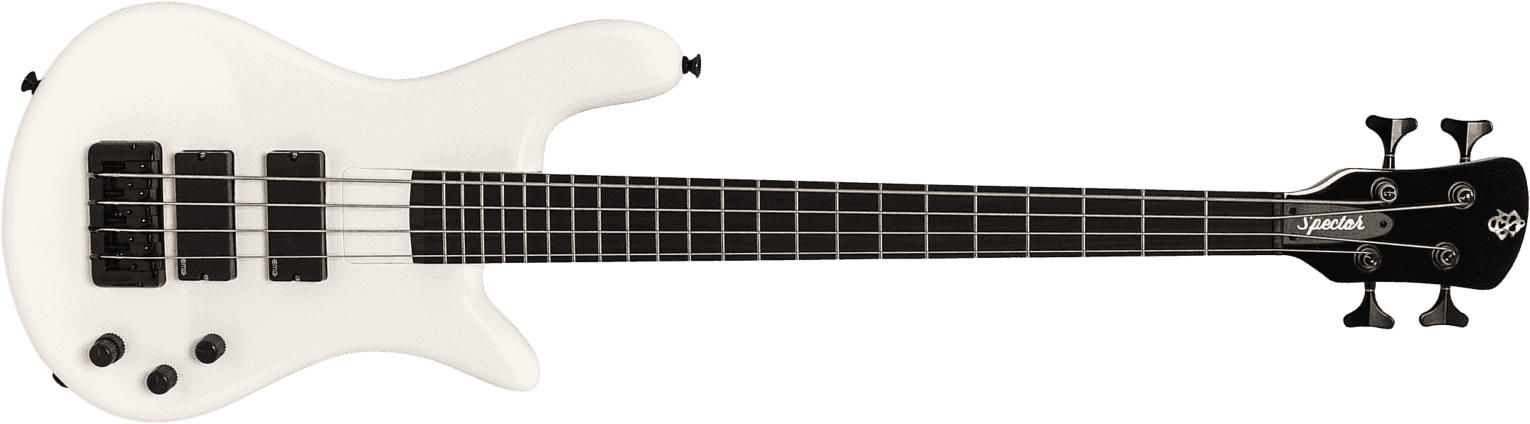 Spector Bantam 4 Emg Rw - Solid White - Solid body elektrische bas - Main picture