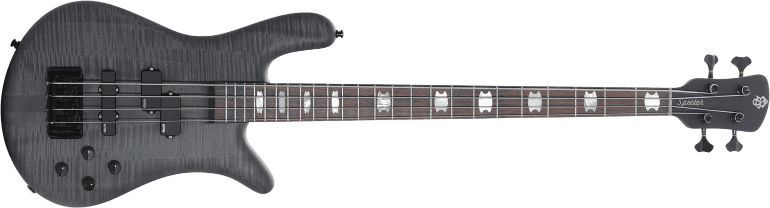 Spector Euro Serie Lx 4 Emg Rw - Trans Black Stain Matte - Solid body elektrische bas - Main picture