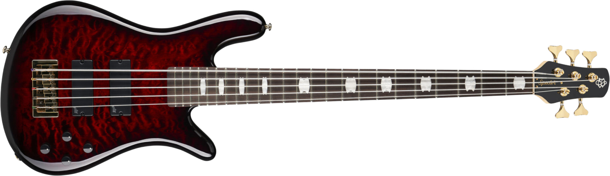 Spector Icon Ns-2 Bolt-on 5-cordes Rw - Black Cherry Gloss - Solid body elektrische bas - Main picture