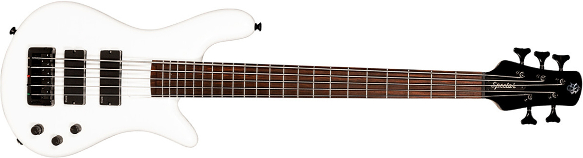 Spector Ns Bantam 5c Diapason Court Active Emg Rw - Solid White - Solid body elektrische bas - Main picture