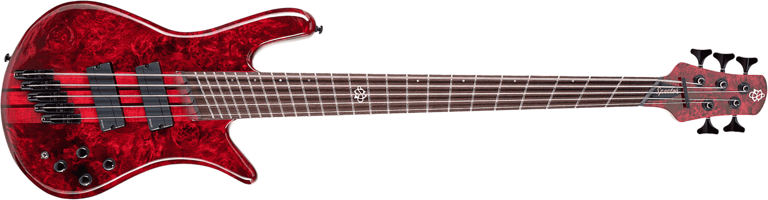 Spector Ns Dimension 5 Fishman We - Inferno Red Gloss - Solid body elektrische bas - Main picture